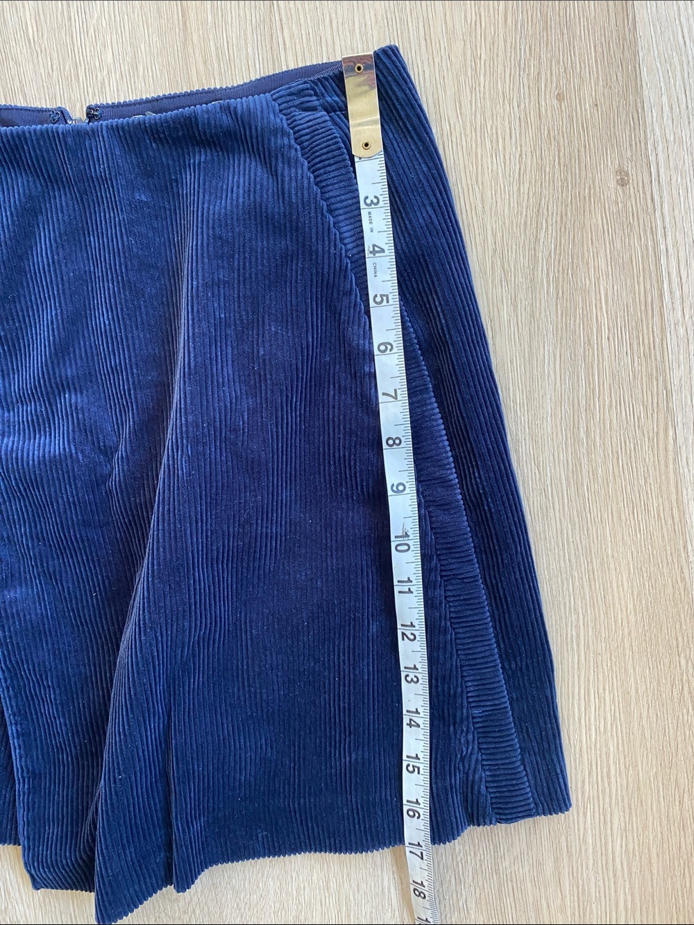 Club Monaco Navy Blue Corduroy Wrap Skort Mini Skirt Size 4 - Picture 10 of 10